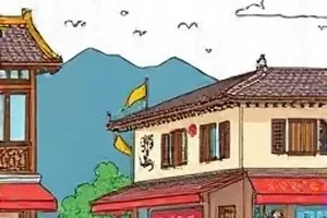 《墨色江湖录》武侠分镜封面，雨夜屋檐下对峙的剪影