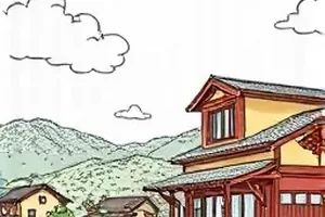 《赤羽战纪》热血连载封面，赤色羽翼划过城墙